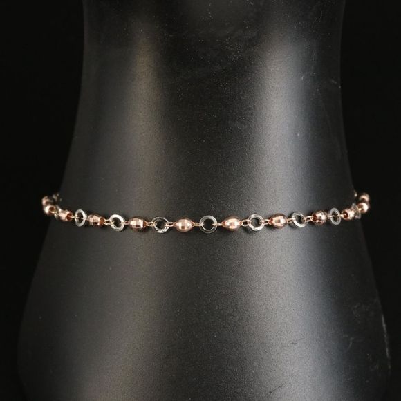 14k Gold ✨️ Two Tone Fancy Link Bracelet - Picture 1 of 6